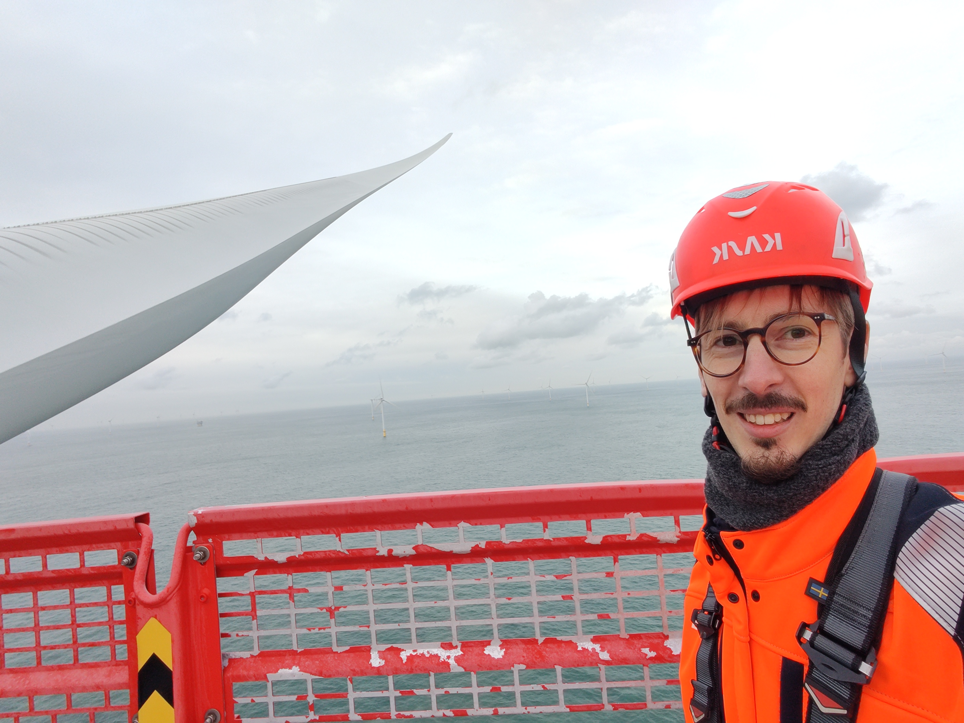 Viktor at offshore wind turbine